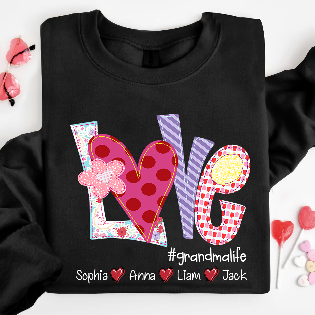 Valentine's Day Love Custom Grandma Life And Kids LTP01
