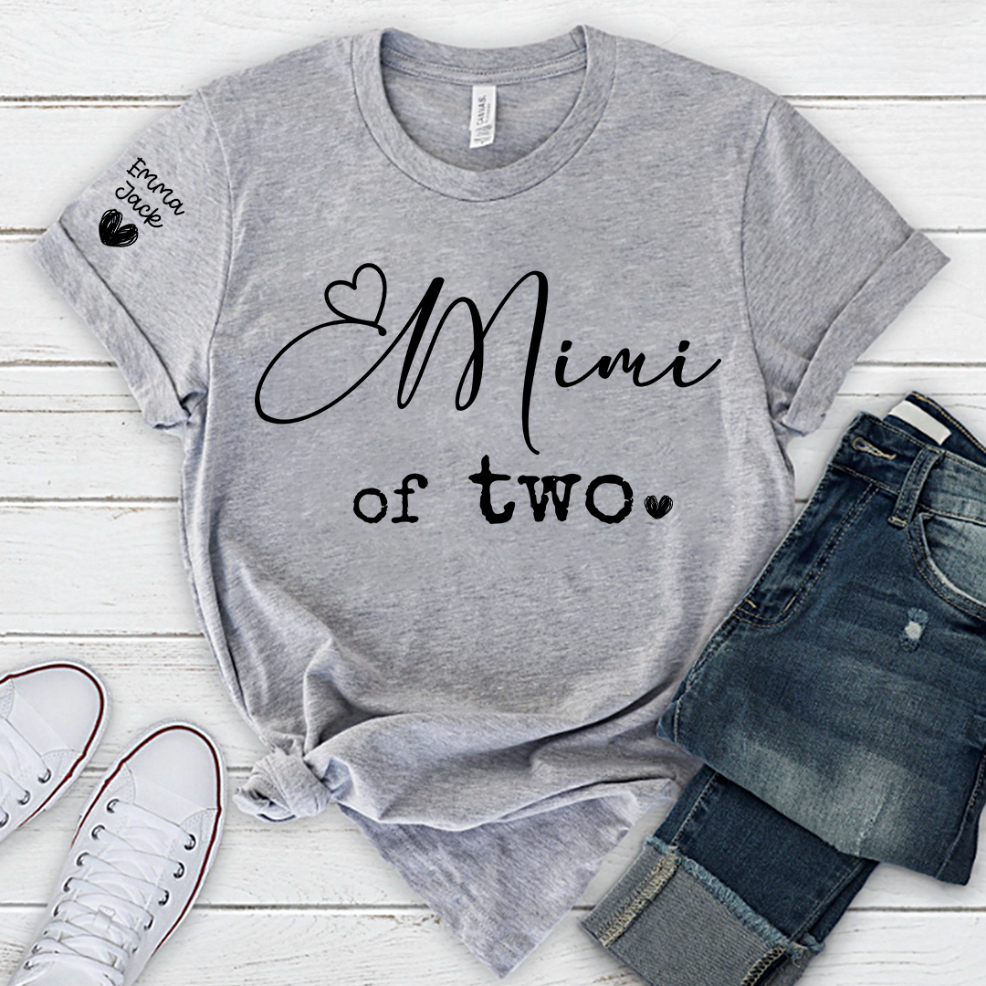 Custom Mimi Shirt, Of Two Mimi Tee For Gift Grandma And Kids