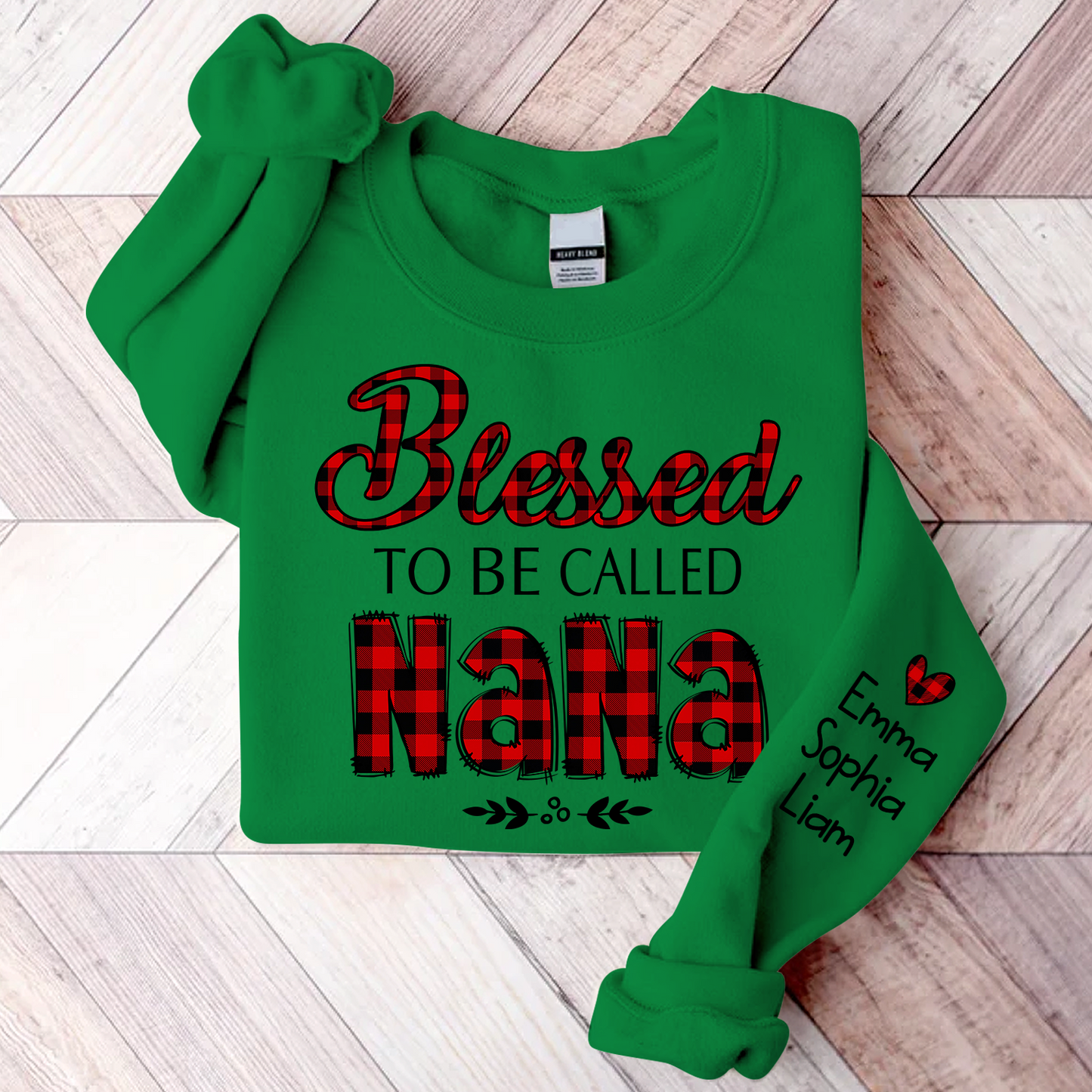 Blessed To Be Called Nana Christmas, Custom Nana With Kids TH Sweatshirt