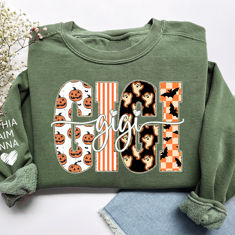 Custom Halloween Gift For Gigi And Her Grandchildren