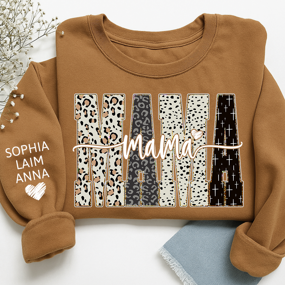Custom Bible Style Mama Sweatshirt – Personalized Gift for Mom, Mama, or Grandma with Grandkids’ Names