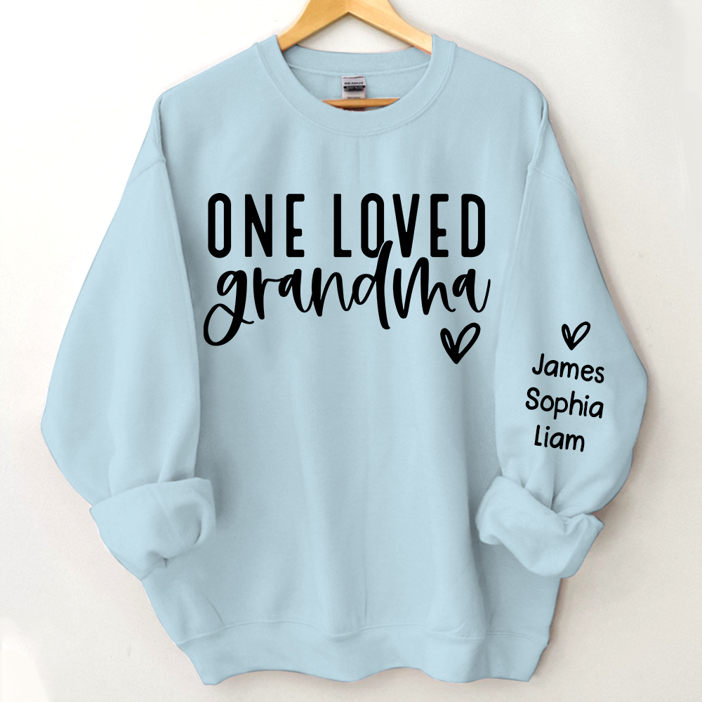 One Loved Grandma Sweatshirt, Grandma And Kids, Grandma Gift TH