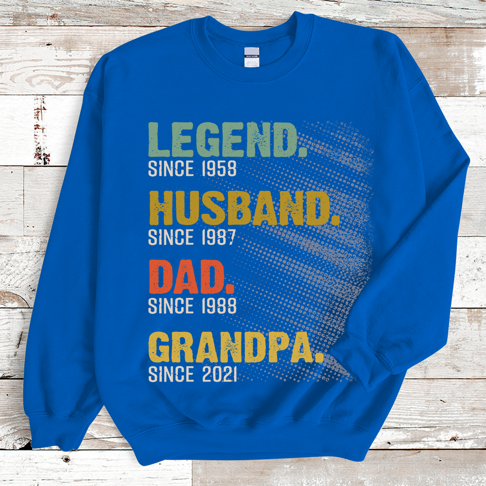The Legend Grandpa Old Man Personalized Sweatshirt