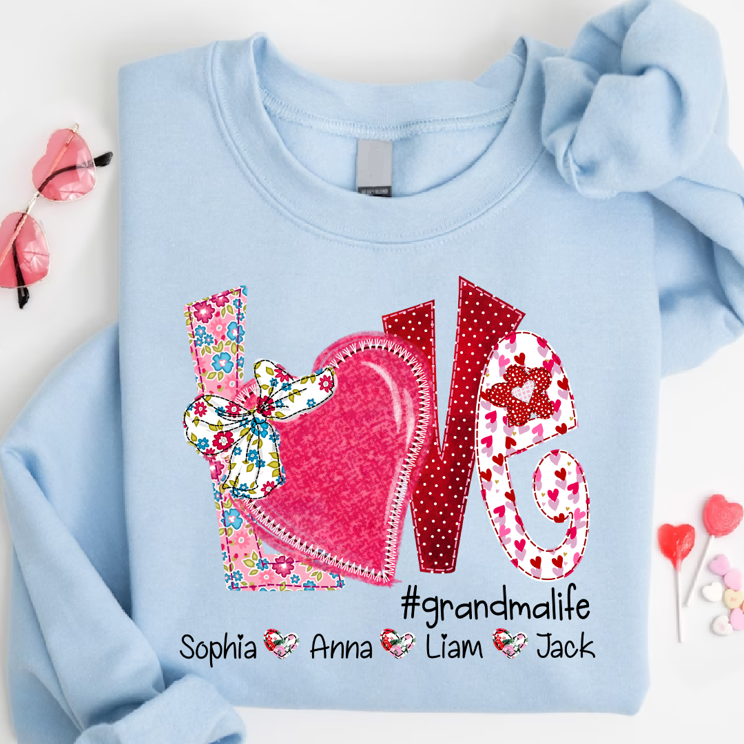 Love Custom Grandma Life And Kids Valentine's Day  LTP01