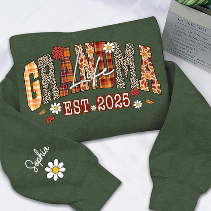 Preppy Fall Mimi Life, Personalized For Grandma And Kids