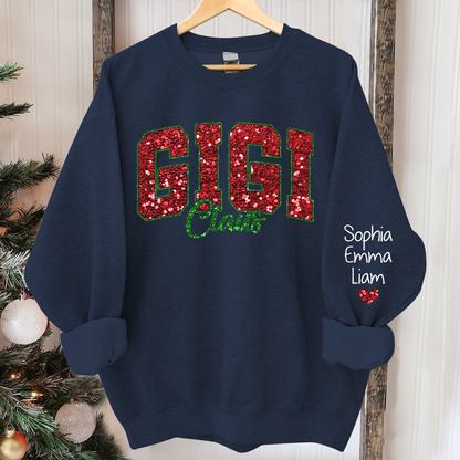 Custom Gigi Claus Christmas And Kids V2 Sweatshirt