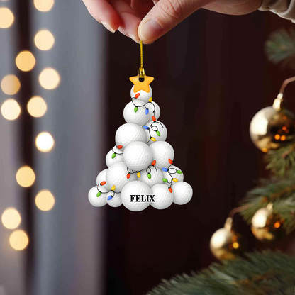 Custom Sports Christmas Ornament – Personalized Name Ball Tree Ornament 2025 Gift for Athletes & Sports Lovers Ornament