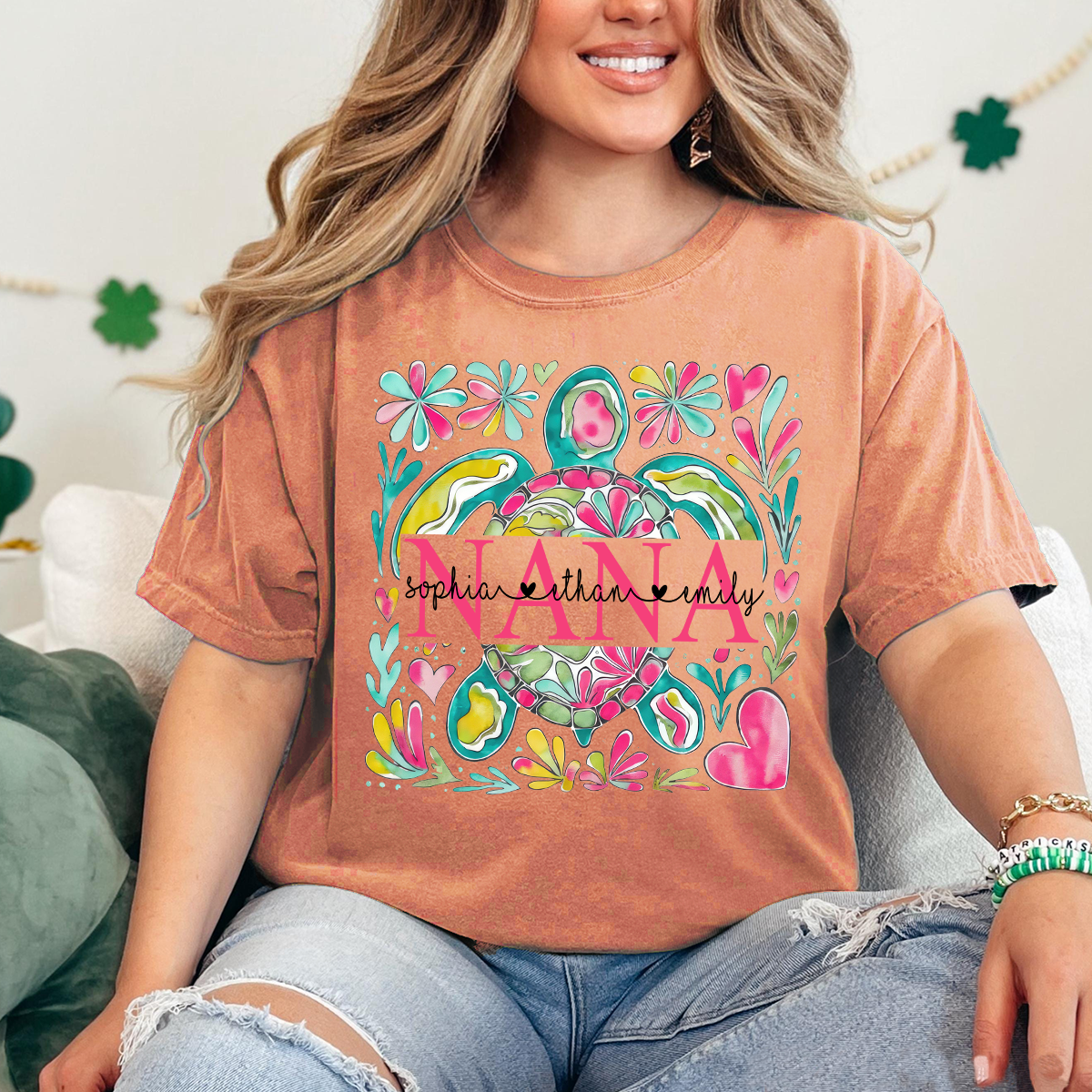 Comfort Colors® Nana Turtle Summer Flower 2025 Shirt