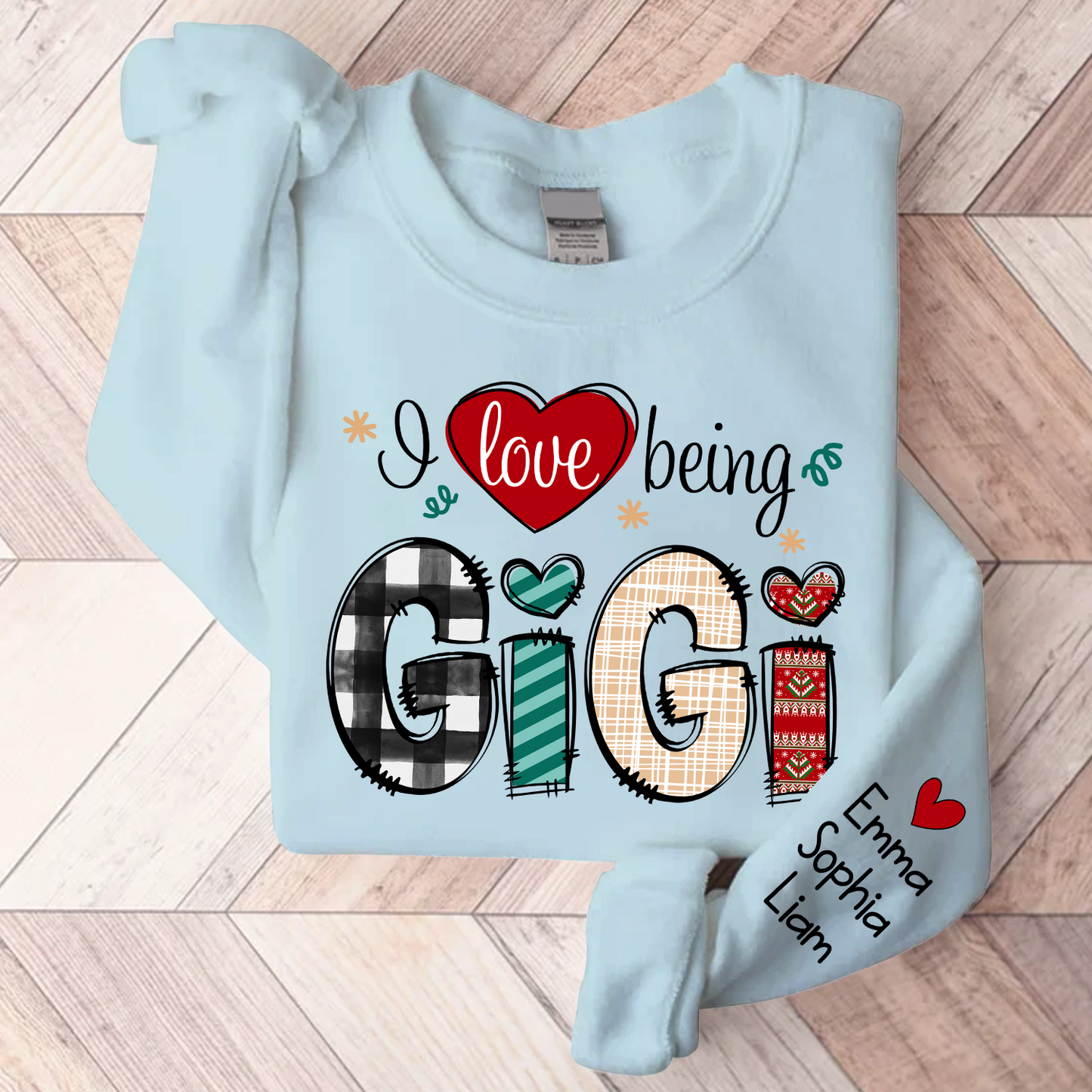 I Love Being Gigi Christmas With Kids, Grandma Gift TH Sweatshirt