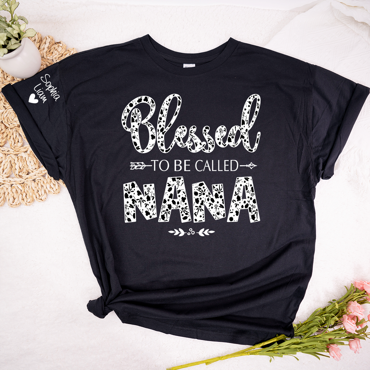 Blessed To Be Called Nana T-Shirt, Grandma Quote Shirt, Meaningful Family Gift for Nana