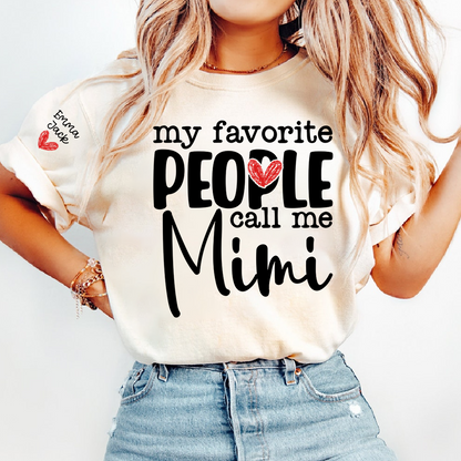 My Favorite People Call Me Mimi T-shirt Cute Grandma Shirt Gift from Grandkids