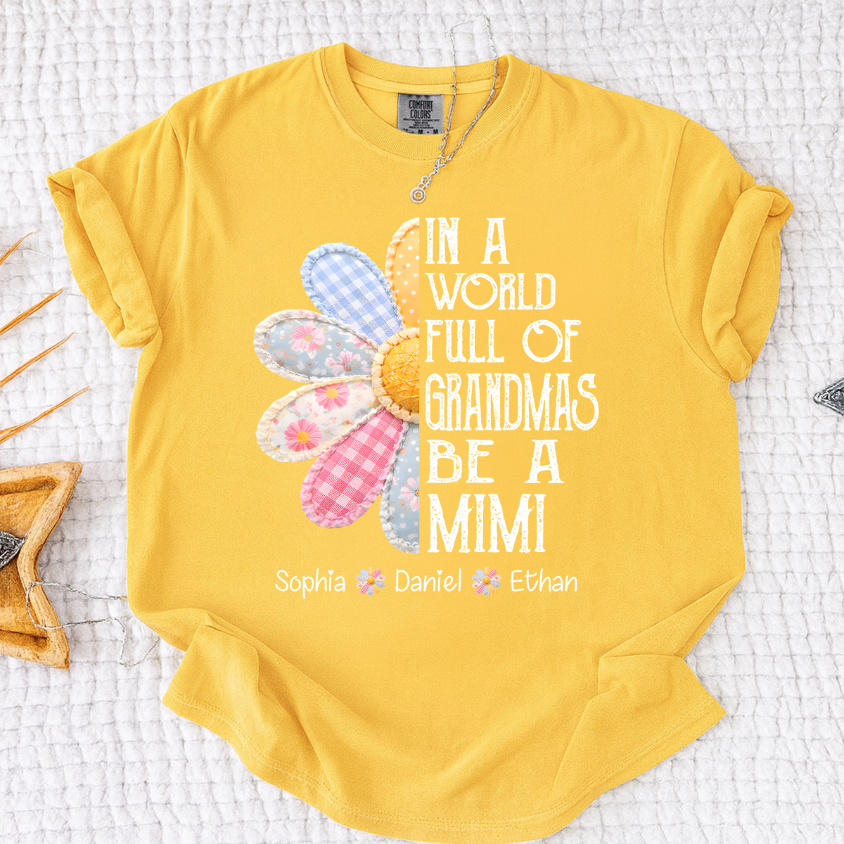 Comfort Colors Personalized In a World Full of Grandmas Be a MIMI T Shirt, Custom Family Names, Perfect Gift for Mimi