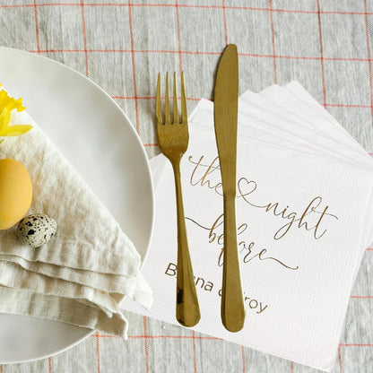 Luxury Personalized Pack 15pcs The Night Before Wedding Napkins, Rehearsal Dinner Napkins, Wedding Rehearsal Dinner Decorations, Rehearsal Dinner Beverage Cocktail Luncheon Napkins, Wedding Napkins 3