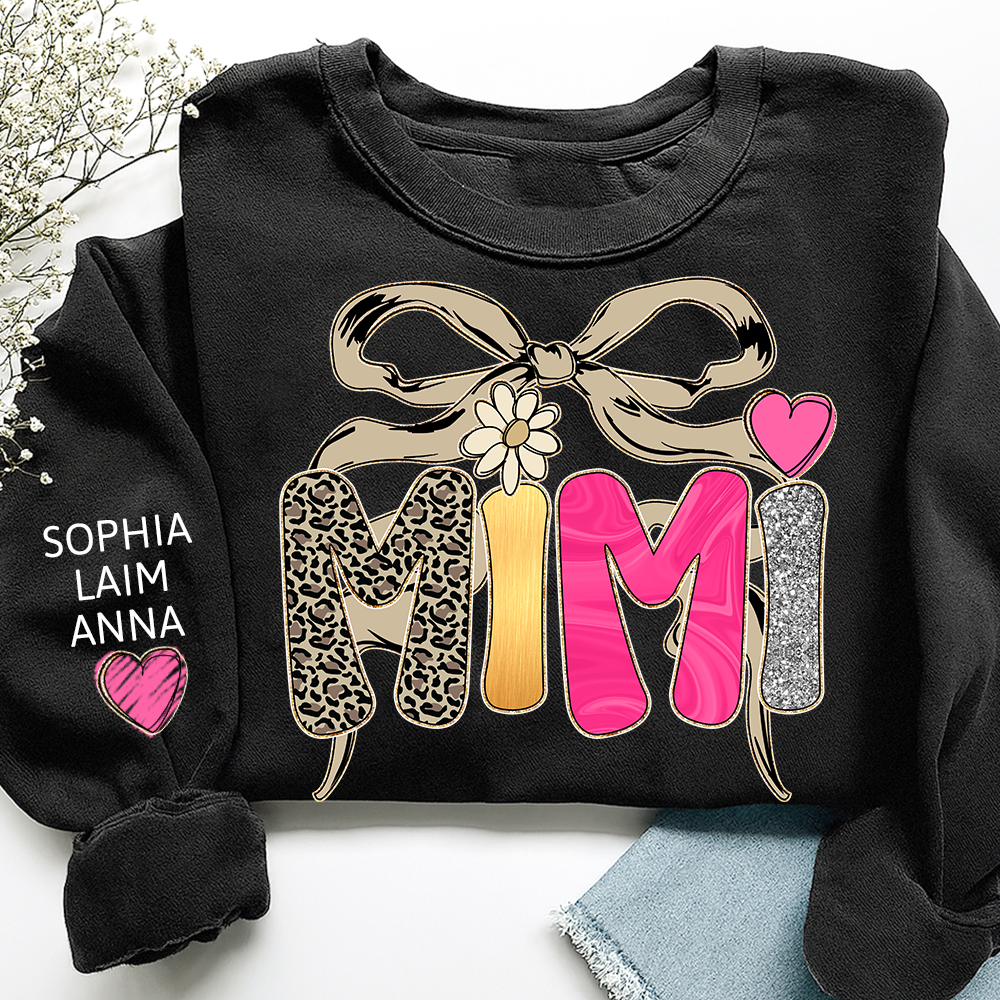 Floral Fall Style Design, Custom Mimi Gifts for Grandma and Kids