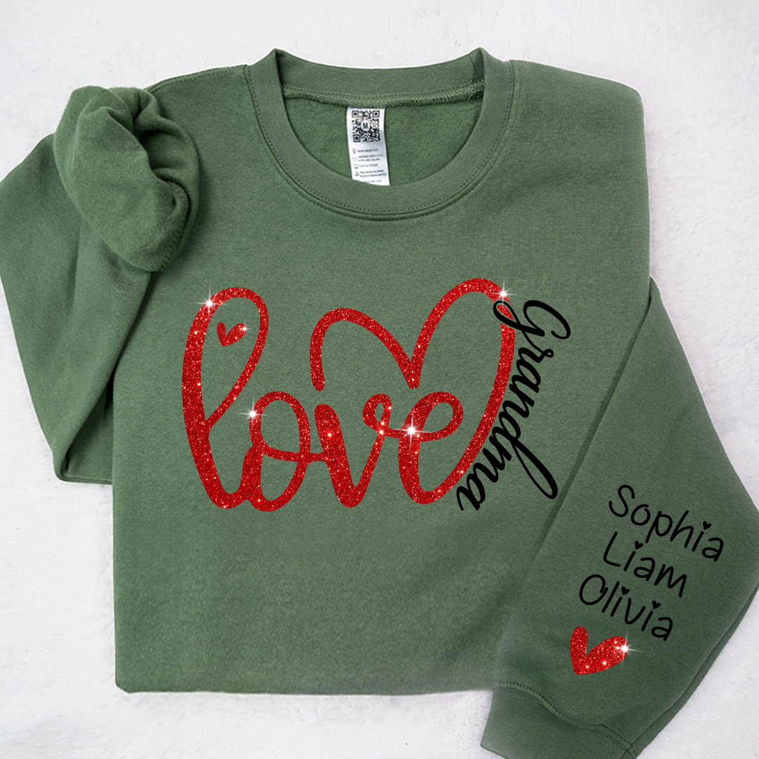 Valentine's Day Heart Love Grandma And Kids LTP01