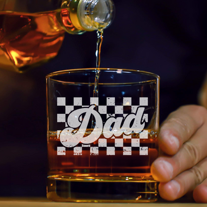 Dad-Daddy And Kids Whiskey Glass