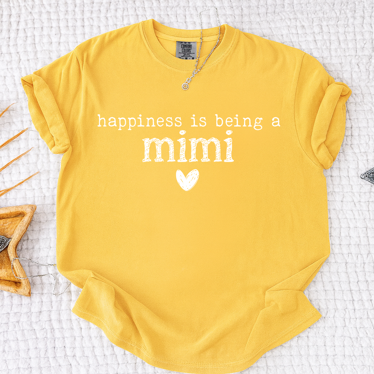 Comfort Colors® Shirt Happiness Is Being A Mimi, Custom Grandma Tee