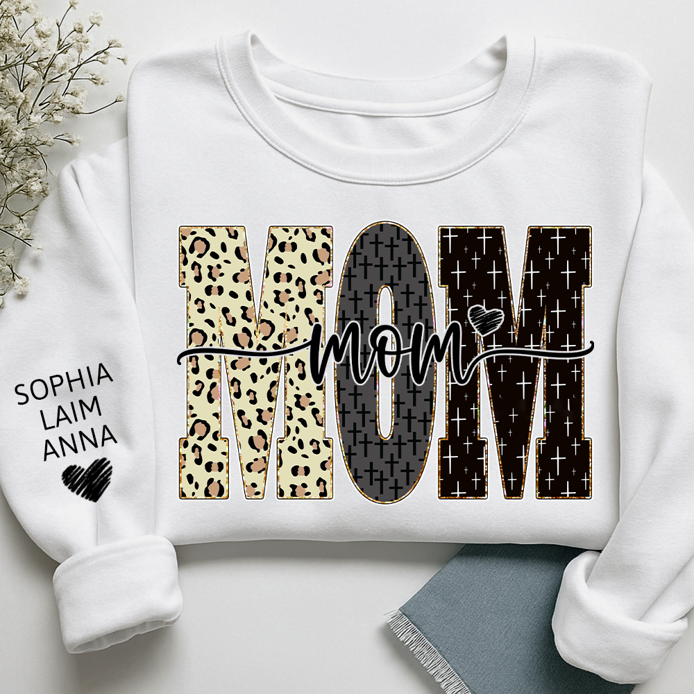 Custom Bible Style Mom Sweatshirt – Personalized Gift for Mom, Mama, or Grandma with Grandkids’ Names