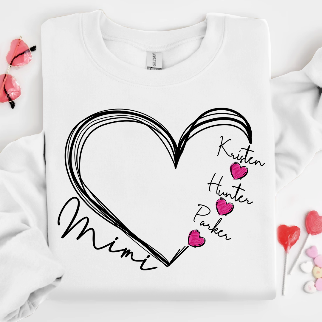 Custom Heart Mimi And Kids Valentine's Day LTP01