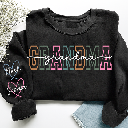 Personalized Grandma Name Sweatshirt, Gift for Grandma And Kids
