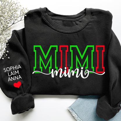 Personalized Merry Christmas Mimi Sweatshirt, Gift for Grandma and Kids