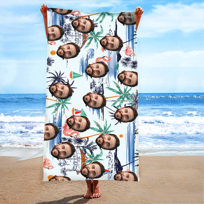 Personalized Summer Beach Towels, Meaningful Gifts, Custom Photo Gifts, Summer Beach Towels
