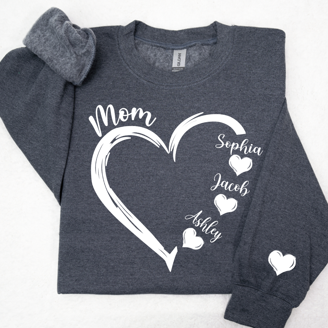 Heart Merry Christmas, Custom Mom Claus And Kids LTP01