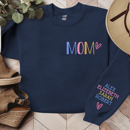Custom Embroidered Sweatshirt, Christmas Gift for Grandma Mom Godmother Aunt Sister