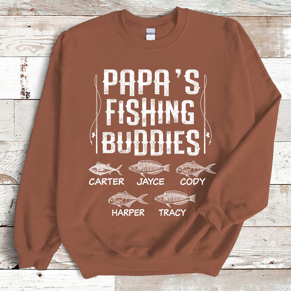 Papa's Fishing Buddies And Kids Sweatshirt