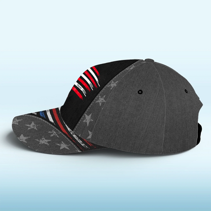 Papa with Grandkids Names 4th Of July Gift 3D Cap