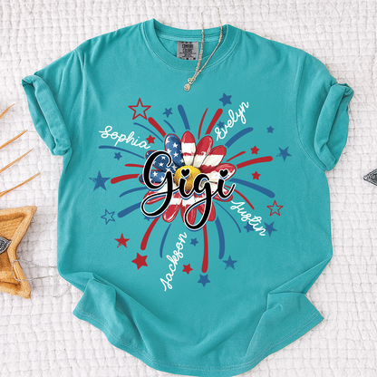 Comfort Colors® 4th of July Mimi T-shirt, A Vibrant American Flag T-shirt, A Gift For Grandma And Her Grandchildren