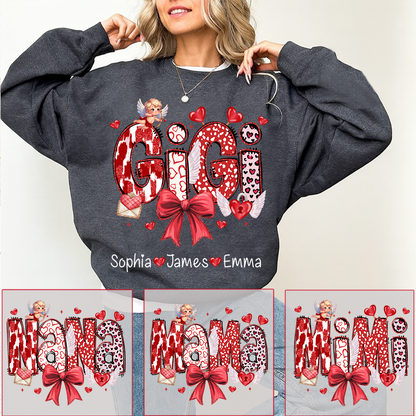 Personalized Meaningful Valentine Gift Sweatshirts, for Gigi and Kids