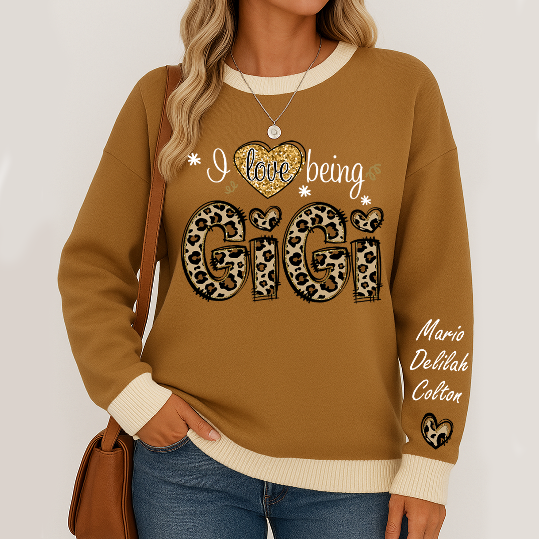 Personalized I Love Being Mimi Leopard Sweatshirt Mix