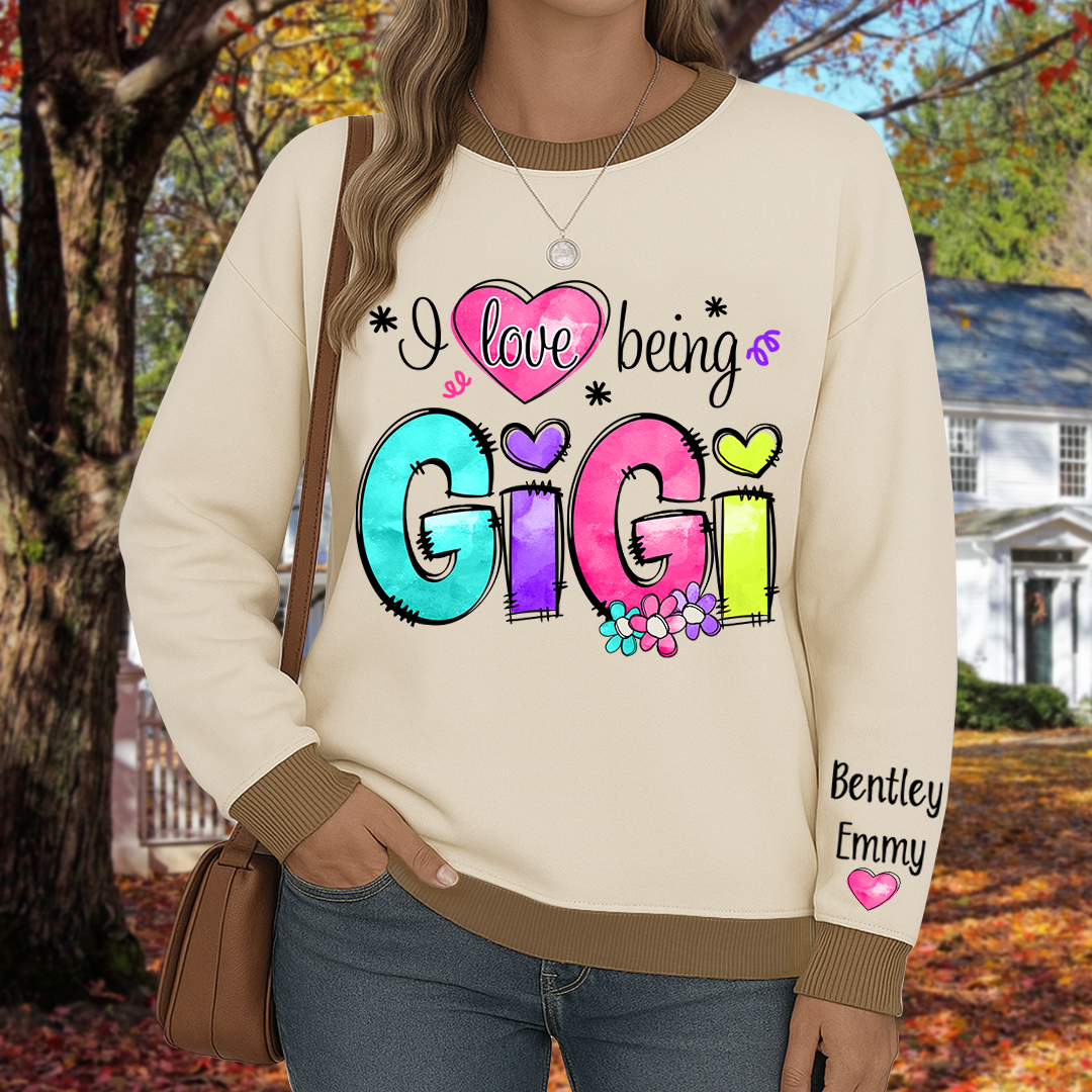 Personalized I Love Being Gigi Color 2025 Sweatshirt Mix