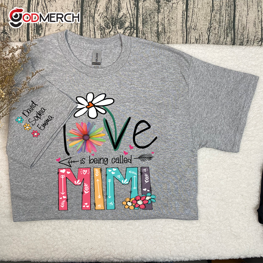 Love Is Being Called Mimi With Grandkids TH T-Shirt