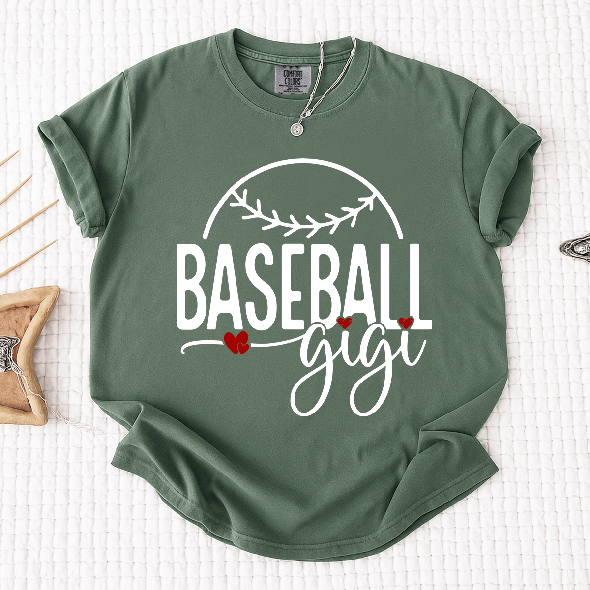 Comfort Colors® Baseball Gigi Heart, For Gift Grandma And Kids