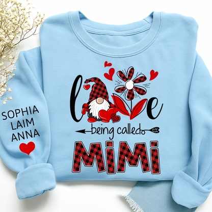 I Love Being Called Mimi Sweatshirt, Personalized Grandma Shirt with Custom Family Names