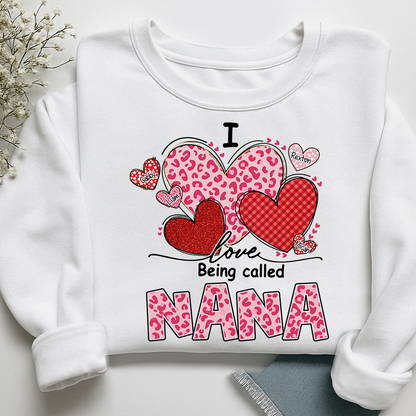 I Love Being a Nana Design, Cute Nana Sweatshirt, I For Gift Grandma And Kids