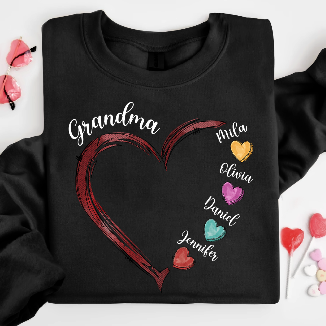 Valentine's Love Heart For Grandma And Kids LTP01