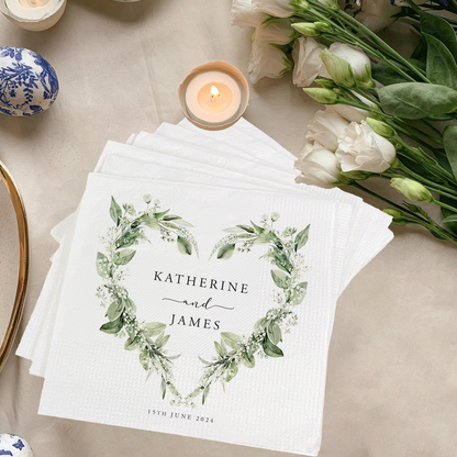 Personalized Wedding Cocktail Napkins, Custom Dinner Napkins For Bridal Shower, Custom Printed Cocktail Napkins, Customized Monogram Wedding Napkins (Copy)