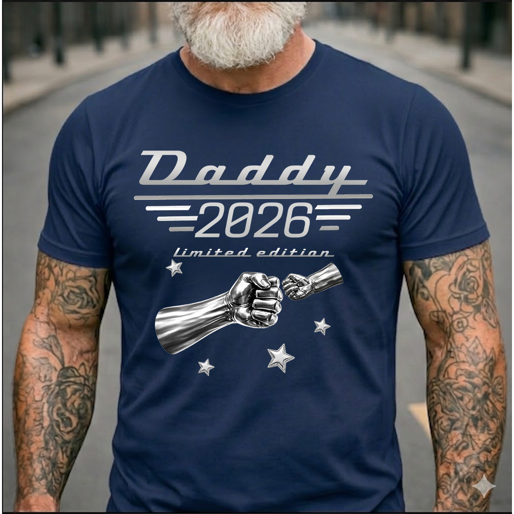Dad Limited Edition T-Shirt – Personalized Fist Bump Design Gift for Father Papa Birthday Fathers Day