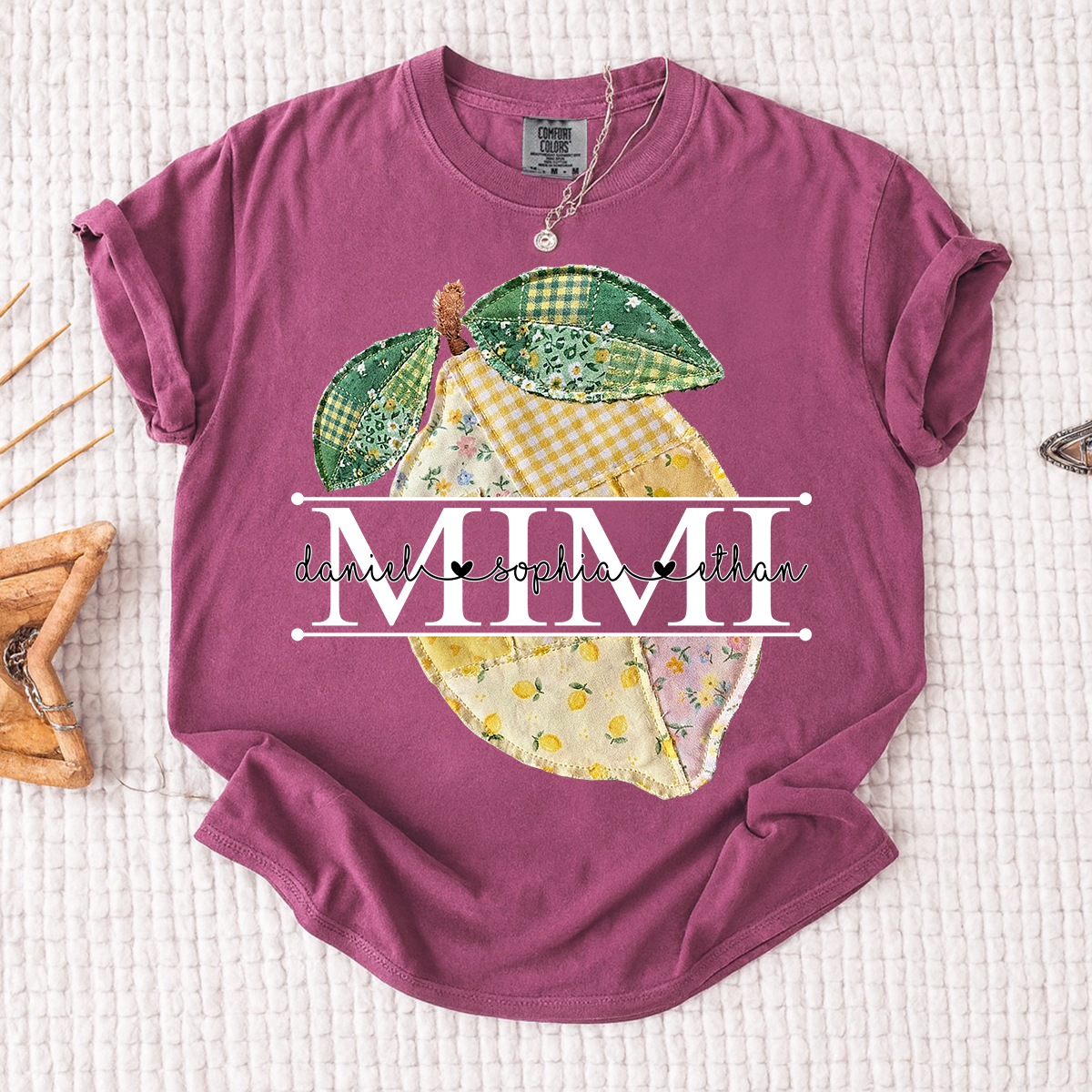 Comfort Colors® Mimi Lemon Shirt, Personalized Cute Summer Grandma Tee For Gift Grandma And Kids