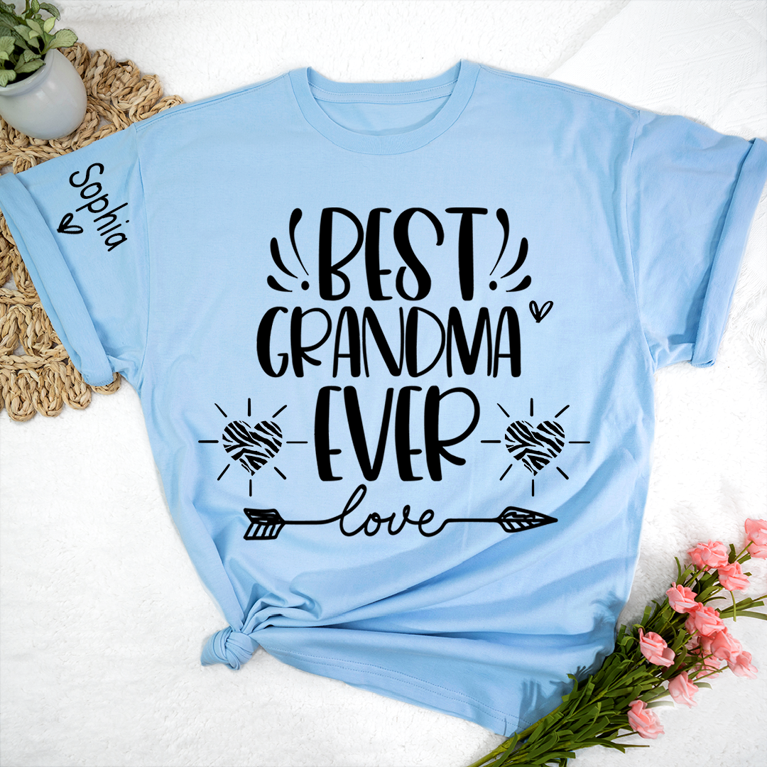 Personalized Best Grandma Ever, Custom T-Shirts For Grandma And Kids