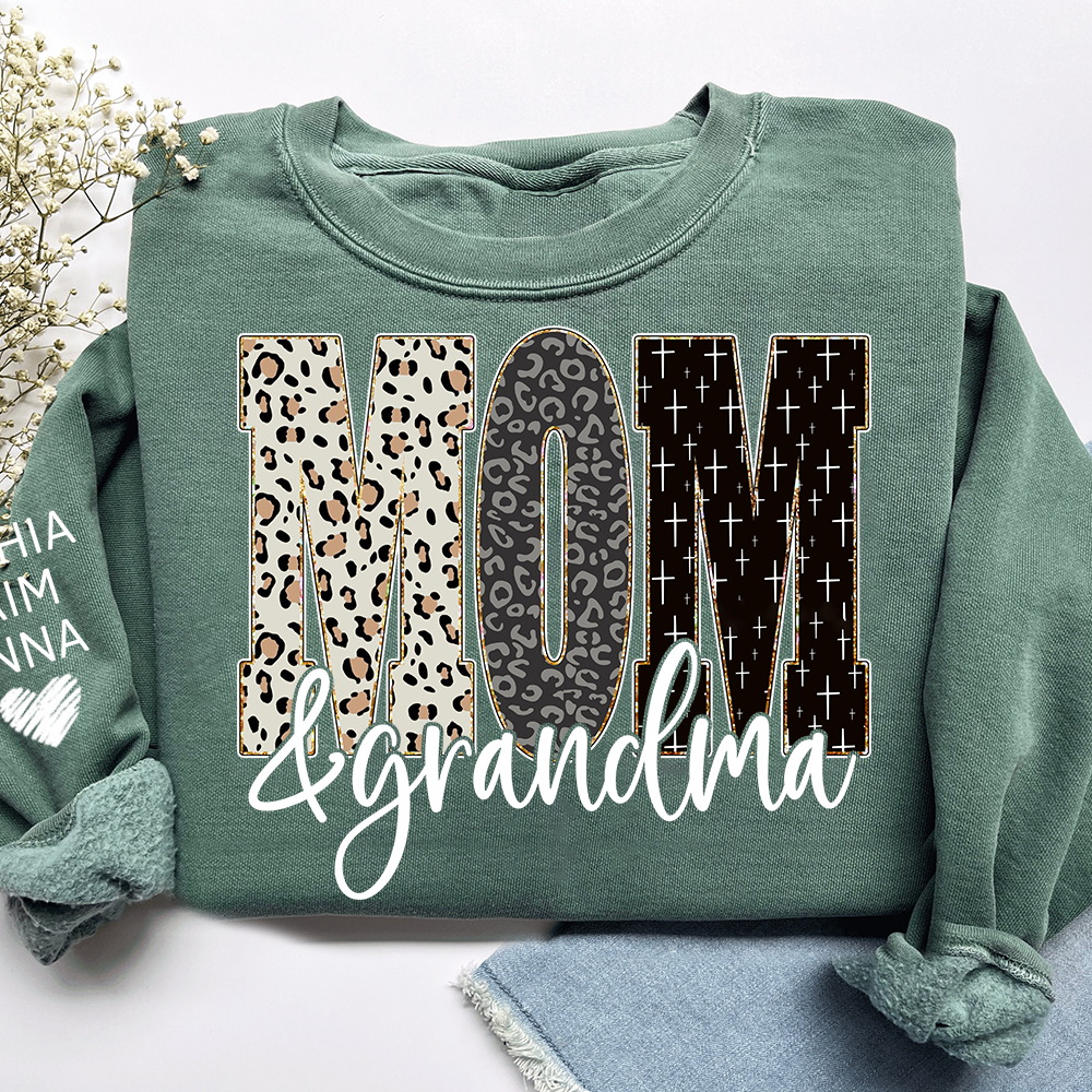 Bible Style Design, Custom Mom & Grandma Sweatshirt, Gift For Grammy And Her Grandchildren