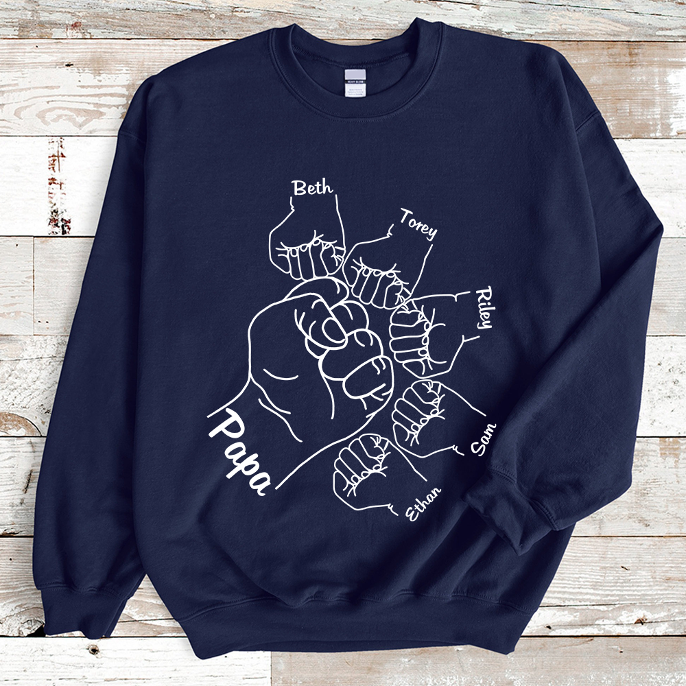 Papa Hands Father's Day Gift Sweatshirt