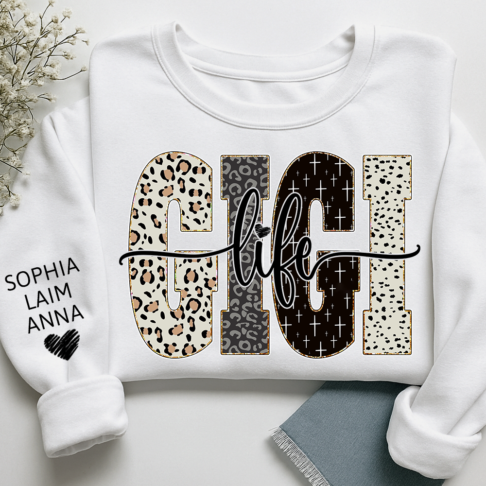 Custom Bible Style Gigi Life Sweatshirt – Personalized Gift for Grandma, Gigi, or Mimi with Grandkids’ Names