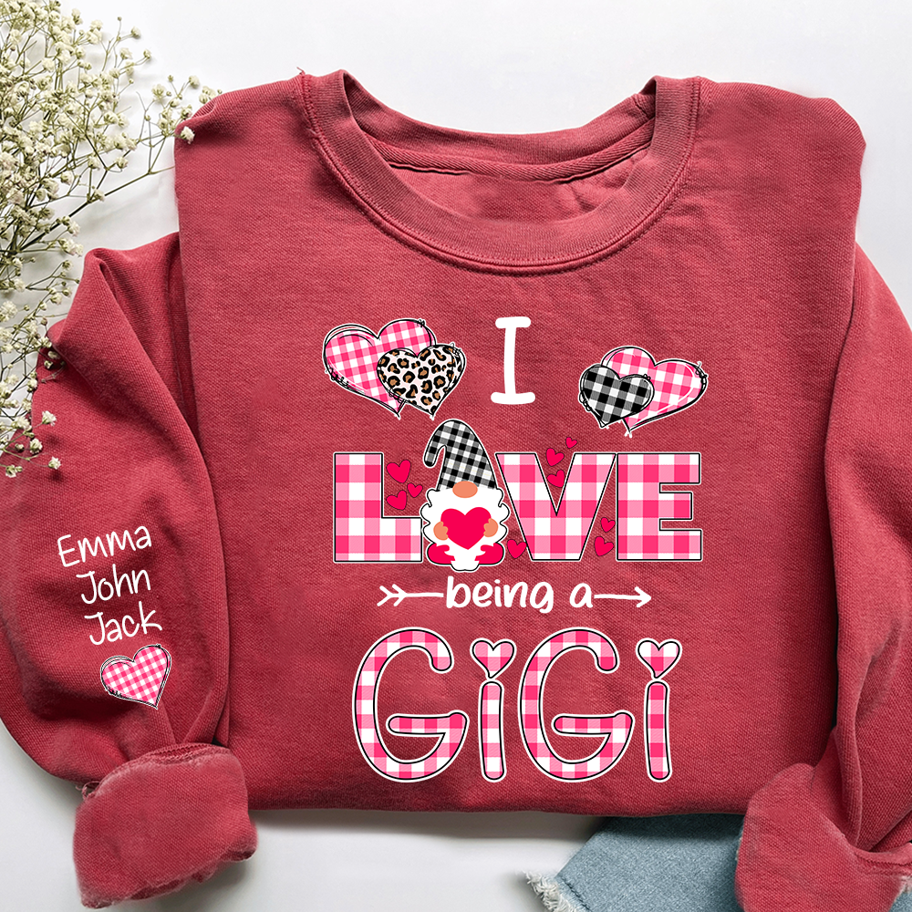 Valentine I Love Being a Gigi, For Gift Grandma And Kids
