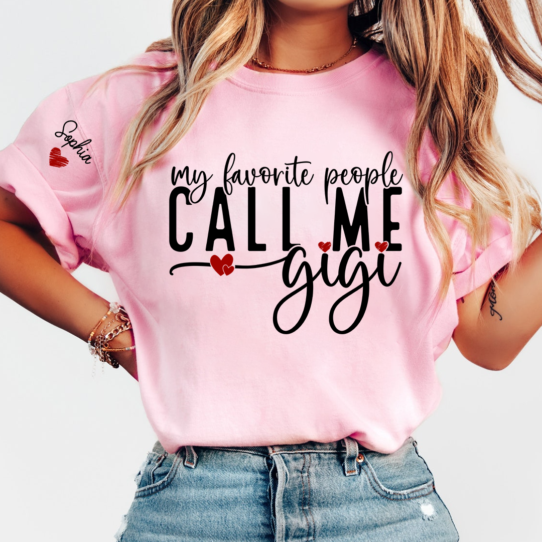 My Favorite People Call Me Grandma Shirt, Personalized Grandmother Grandchildren Gift, To Grandma from Grandkids