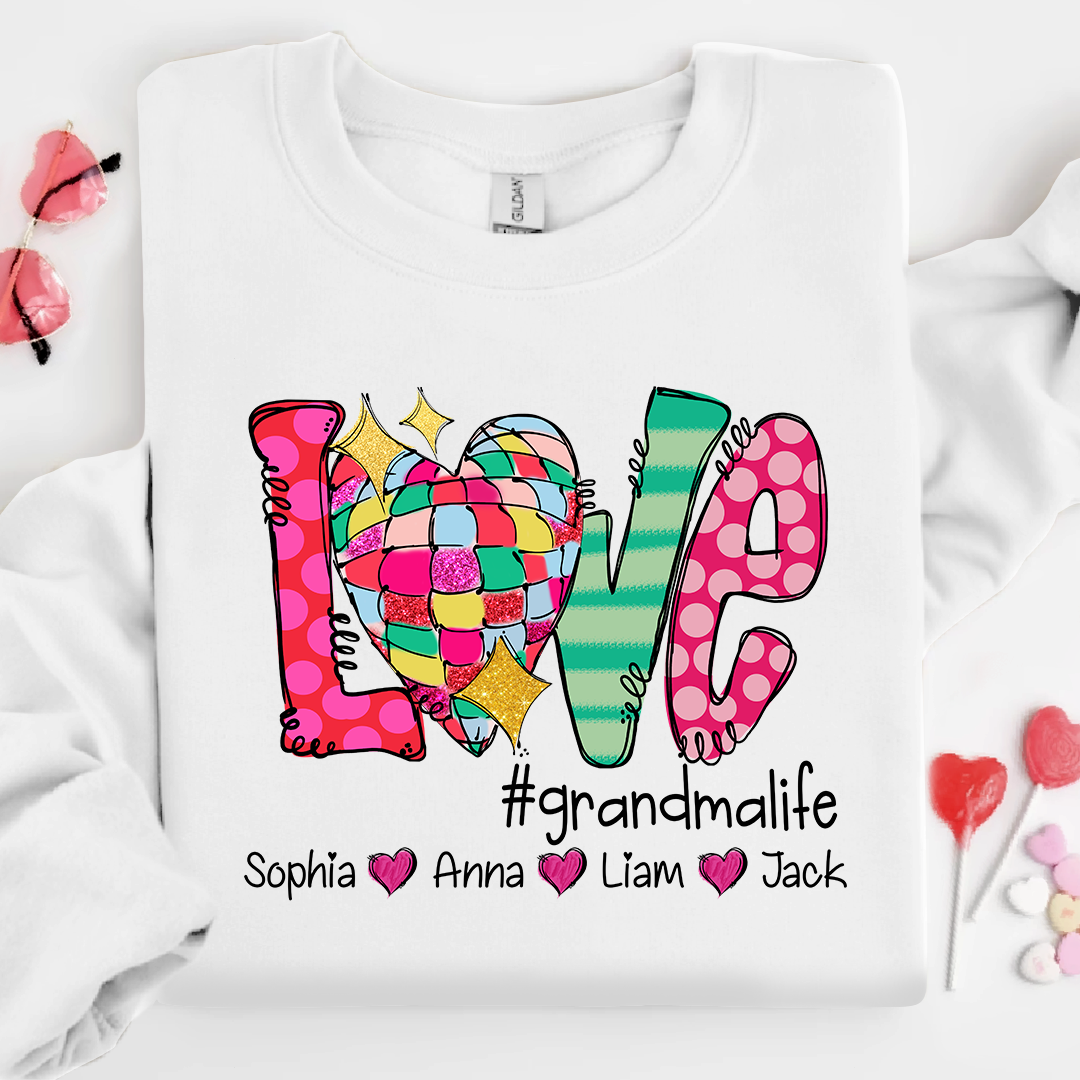 Love Grandma Life And Kids Heart LTP01