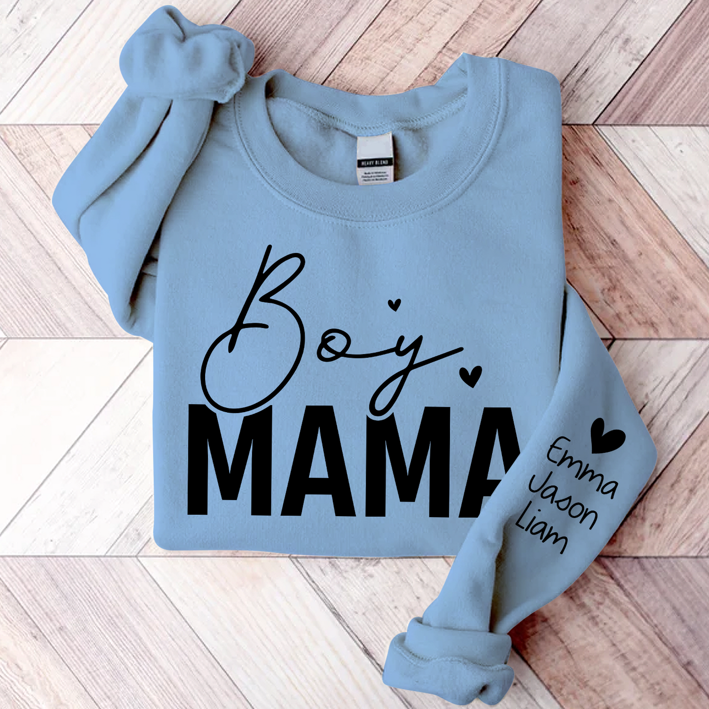 Personalized Boy Mama With Kids, Gift For Mom TH Sweatshirt, Mother's Day Shirt For Mom Mama Mommy